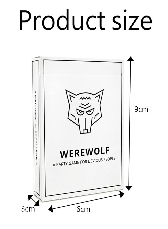 INOCEAN لعبة بطاقات INOCEAN White Wolf، مجموعة واحدة، لعبة استنتاج اجتماعي لجميع الأعمار، مثالية للتجمعات العائلية والحفلات، أسلوب لعب سريع، أدوار مخفية وخداع - Image 2